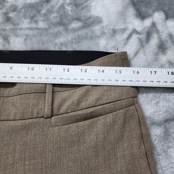 Maurices Pants Womens 5/6 Tan Mid Rise Slim Flare Trouser Leg Stretch Office - Picture 7 of 11